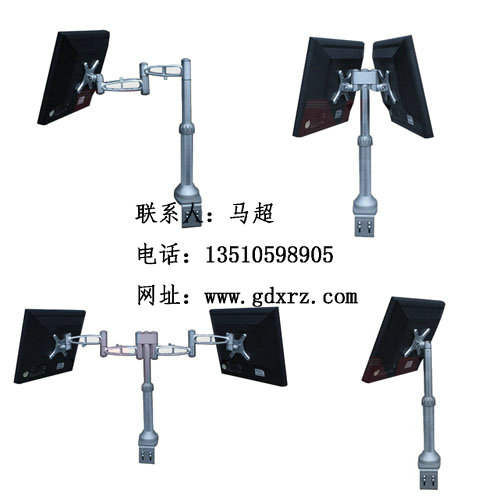 供應(yīng)17寸顯示器支架、19寸顯示器固定架、顯示器多角度支架廣東仙人掌視訊