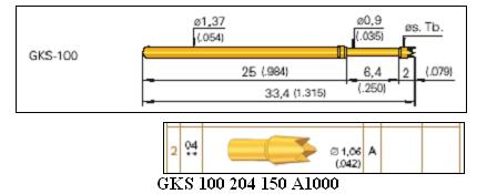 供應INGUN探針總代理GKS100204150A1000 太陽能電池片測試探針隆瑪