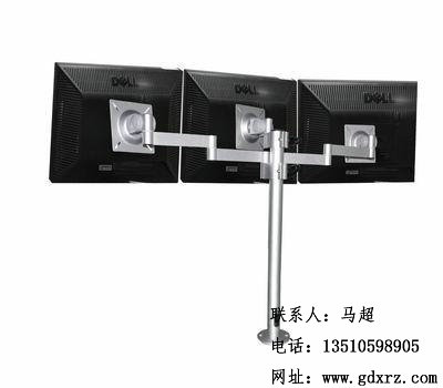 顯示器支架/鎖孔式伸縮旋轉(zhuǎn)升降雙屏顯示器支架廣東仙人掌視訊