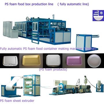 發(fā)泡快餐盒生產(chǎn)線 ，PS發(fā)泡設(shè)備