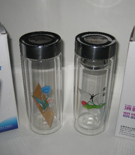 湖北雙層真空玻璃杯定做，湖北雙層真空玻璃杯批發(fā)