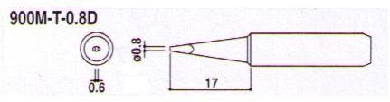 SAS 520 螺絲機(jī)900M-T-0.8D無鉛烙鐵咀，無鉛烙鐵頭