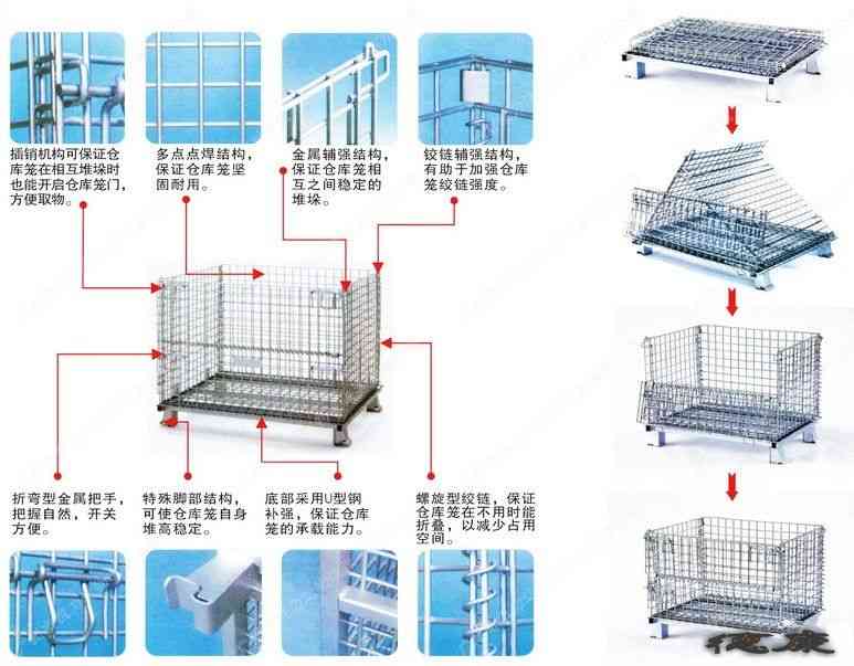 重庆折叠式仓储笼厂家|福建仓储笼找德康|深圳仓储笼