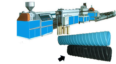 塑料管材生產(chǎn)線，塑料波紋管設(shè)備，青島海天一塑膠機(jī)械