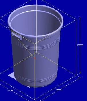 供應塑料垃圾桶模具制造 注塑模具加工 價格合理 質量保證 遠銷海外