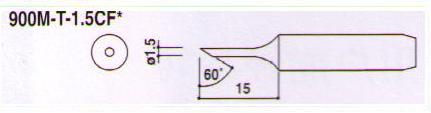900M-T- 1.5CF無鉛烙鐵咀，無鉛烙鐵頭