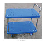 直銷藝佳生產(chǎn)多用途四輪手推車，鎮(zhèn)江雙層手推車誠(chéng)信{dy}
