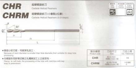 千代田日本岡崎鉸刀/超硬焊刃夾持/BCCRT系列