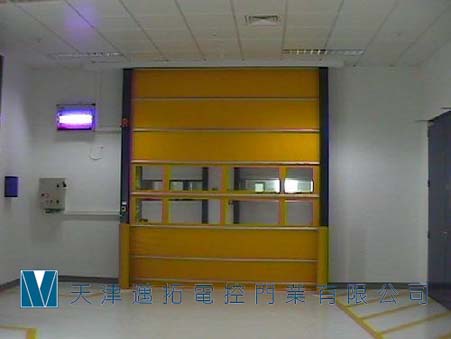 自動感應門供應快速卷簾門，天津工業柔性大門，背帶式開啟堆積門， 天津邁拓電控門業工業提升門