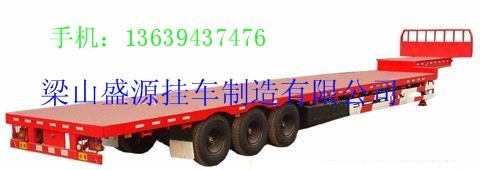 低平板半掛車，挖掘機半掛車，半掛車，全新車