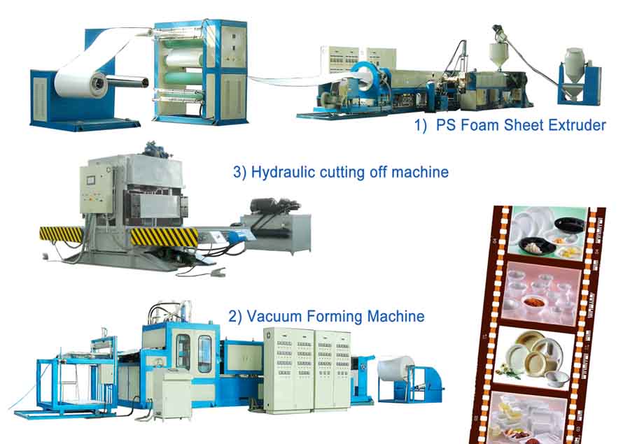 一次性餐盒生產(chǎn)線，PS發(fā)泡快餐盒設(shè)備   天海 龍口