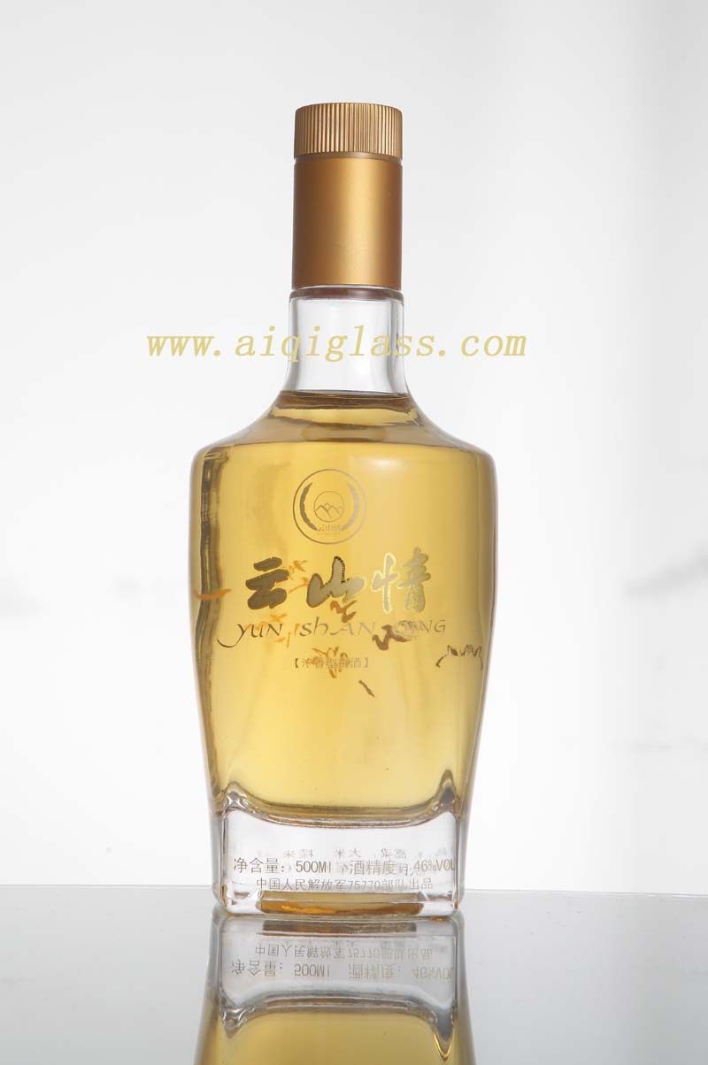 長(zhǎng)期供應(yīng)廣州愛淇500ml[玻璃白酒瓶]，定制成套[白酒玻璃瓶]