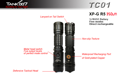 供應，tank007 TC07 Cree XM-L T6 強光手電筒