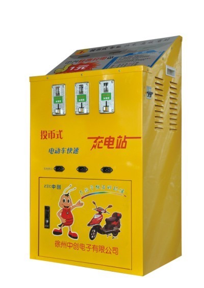 投幣式快速充電站，程控式快速充電站，電動汽車充電站