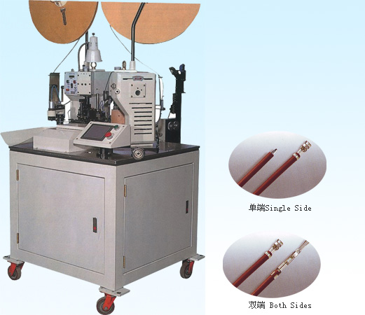 蘇-供應(yīng)自動裁線兩端打端機，自動端子壓著機，益高機械