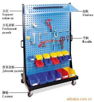 深圳德康物料架生产厂家|广州带百叶挂板物料架价格