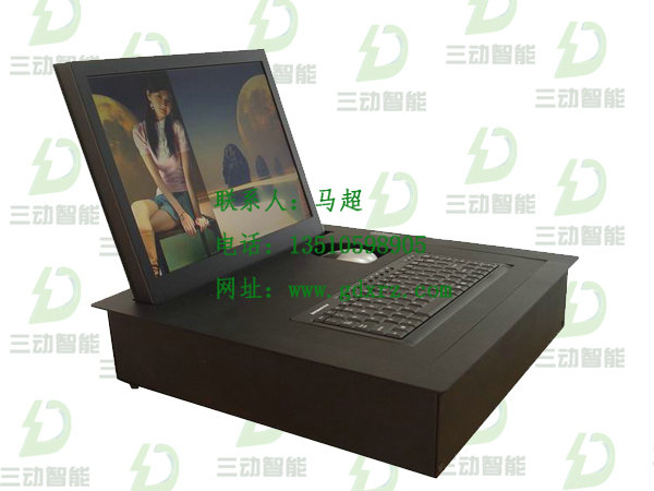 液晶顯示器掛架，LCD電腦顯示器支架，顯示器多功能桌面架廣東仙人掌視訊