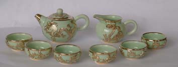 金鑲玉紫砂茶具國(guó)慶禮品茶具