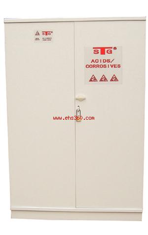 供應90加侖白色PP抗強腐蝕性化學品安全儲存柜  強酸強堿柜，化學品儲存柜