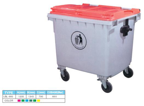 供應100L 120l 240l 360升塑料垃圾桶 小區帶輪垃圾桶