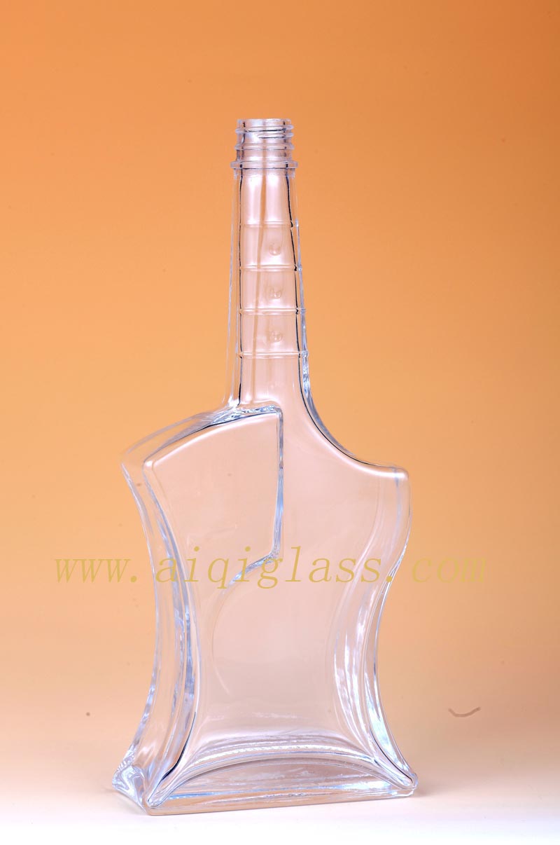 長期供應廣州愛淇500ml透明白酒瓶   料色晶瑩剔透