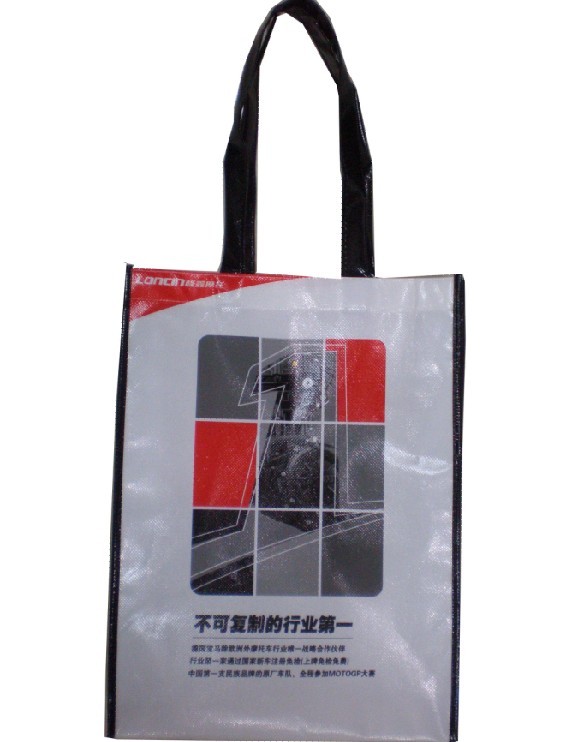 廠家生產(chǎn)淋膜彩印非織布袋，廣告彩印環(huán)保袋，淋膜編織布袋