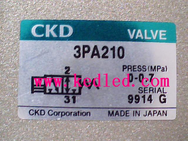 日本CKD電磁閥，3PA210，金億達(dá)CKD電磁閥代理