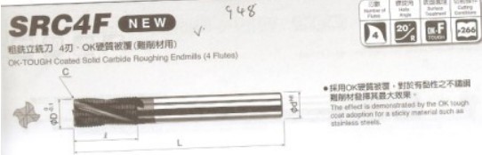 千代田日本日本岡崎精工/長刃方形立銑刀/SED2L系列