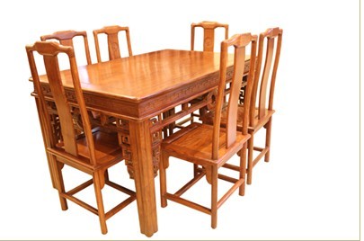 供應東陽魯創(chuàng)  銅幣餐桌-(1) 東陽紅木家具