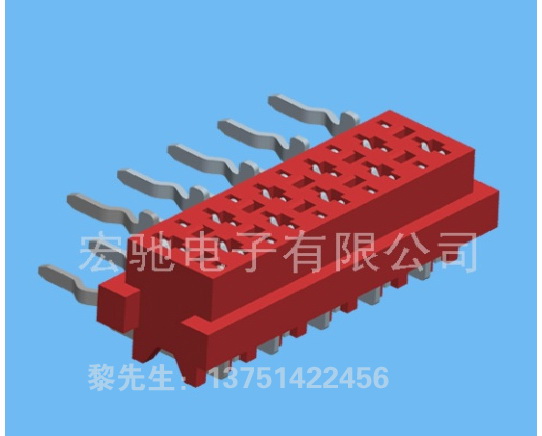宏馳電子供應AMP紅色IDC系列連接器IDC排線刺破連接器系列