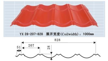 828彩鋼琉璃瓦生產(chǎn)廠家  紅色琉璃瓦價(jià)格  840彩鋼琉璃瓦