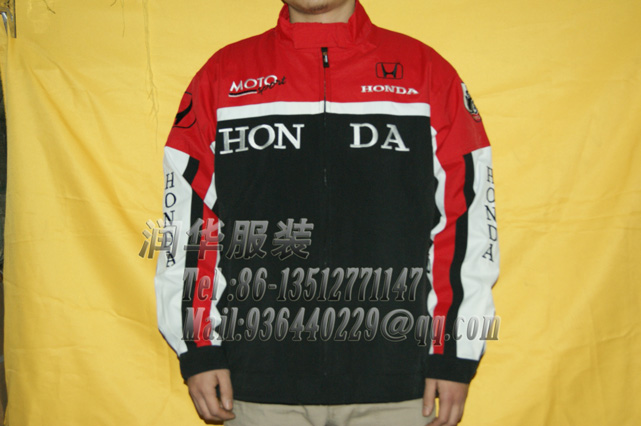 订做本田赛车服,honda racing apparel,f1赛车服厂家