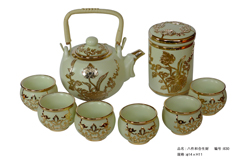 威海工藝禮品茶具，金鑲玉工藝禮品茶具，錫鑲工藝品生產(chǎn)商