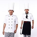 北京夏季短袖廚師服廠家|北京量體廚師服定制|批發精品西餐廚師服|路易凱華廚師服