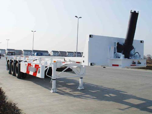 中集華駿兩橋工程機(jī)械半掛車，三線六橋低平板半掛車