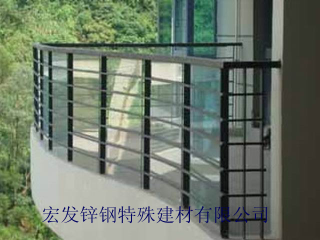 鋼化玻璃陽臺欄桿制作，鋅鋼陽臺欄桿報價