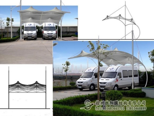 供應新品膜結構車棚，陽光板車棚山東省臨沂市膜結構有限公司