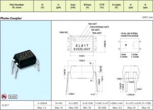 億光光電耦合器EL817、EL815光暉電子廠全國代理直銷