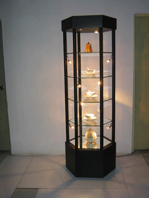 深圳展示柜 精品展示柜 旋轉(zhuǎn)展柜 搖擺展架原始圖片2