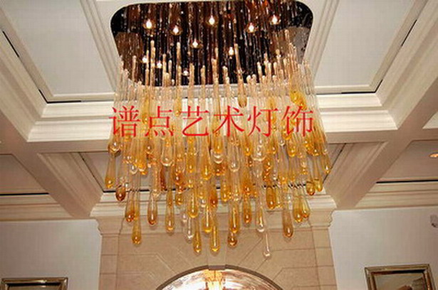 現(xiàn)代藝術(shù)電鍍藝術(shù)玻璃吊燈燈飾原始圖片3