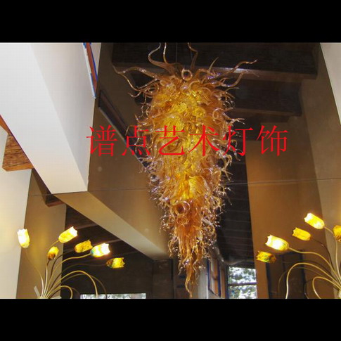 現代藝術電鍍藝術玻璃吊燈燈飾原始圖片2