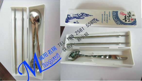 不銹鋼餐具，環(huán)保餐具，旅行餐具三件套，禮品餐具