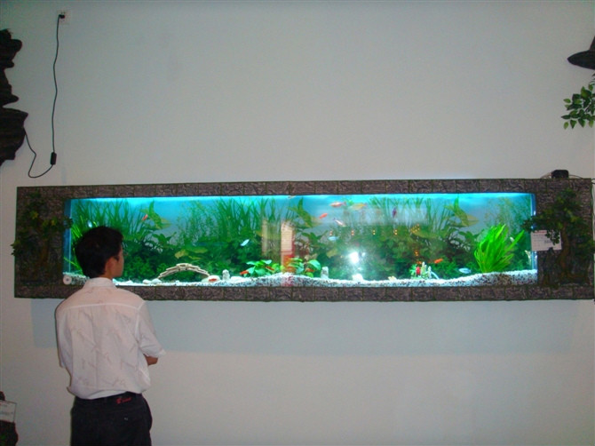 文化石壁掛魚缸