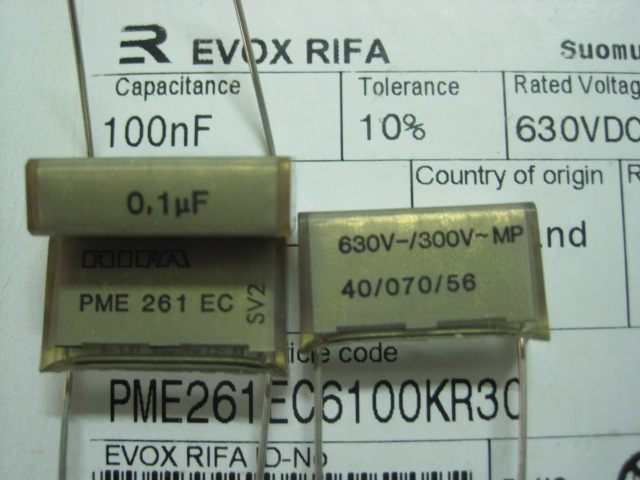 EVOX RIFA電容PME261EC6100KR30  0.1UF 630V