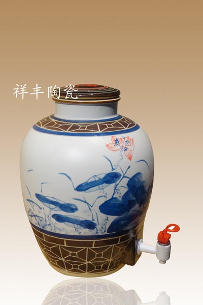 中國江西景德鎮瓷器中國紅色陶瓷酒瓶