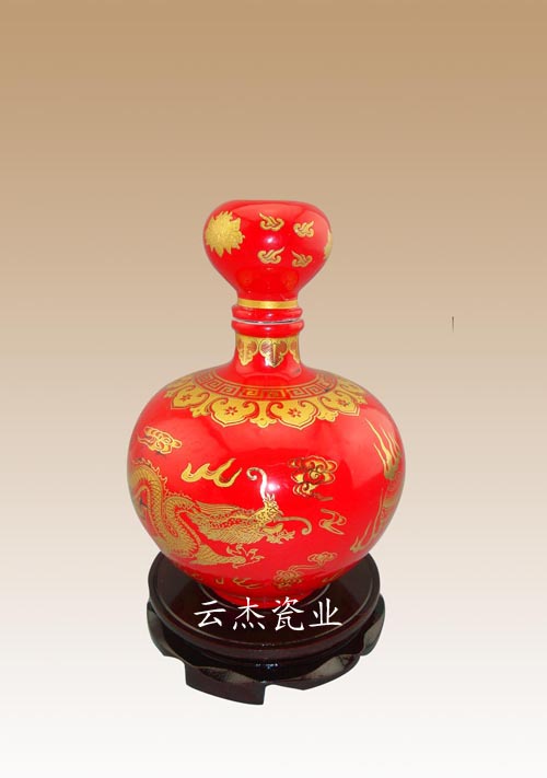 手繪陶瓷酒瓶，青花瓷景德鎮(zhèn)藝術(shù)陶瓷酒瓶圖片原始圖片2