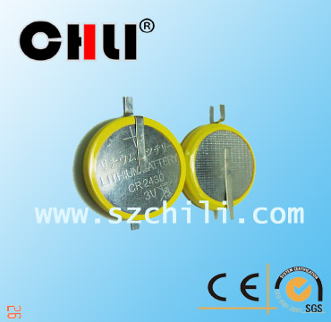 供應焊腳電池CR2450 加工廠家直供