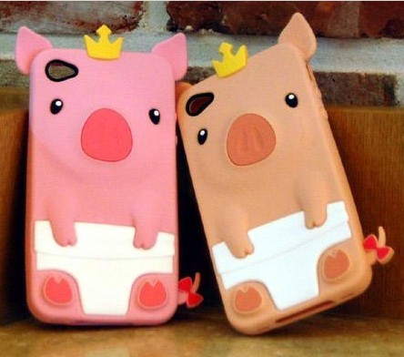 iphone4/4shg豬滴膠硅膠手機(jī)套