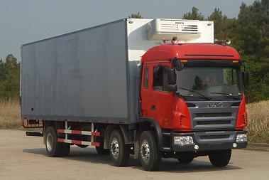 江淮冷藏貨車(chē)丨廂體高度2.5米、長(zhǎng)度9.5米丨前四后八重型30噸冷藏冷凍車(chē)