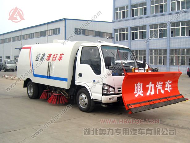 五十鈴多功能除雪掃路車,五十鈴清掃車帶推雪鏟